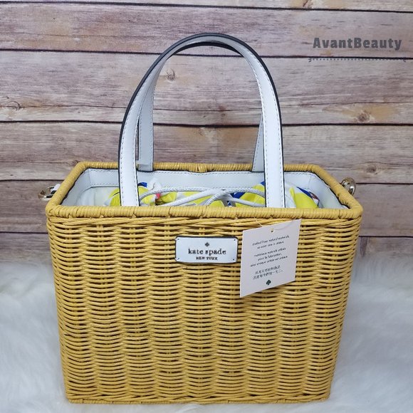 kate spade Handbags - kate Spade Medium Satchel Sam Wicker Lemon Zest